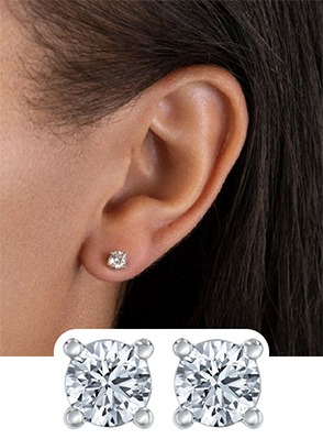 1/2ctw Diamond Solitaire Studs