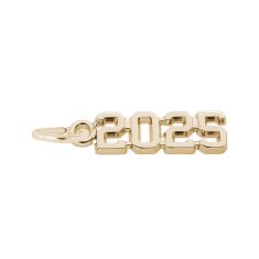 10k Yellow Gold 2025 Flat Charm