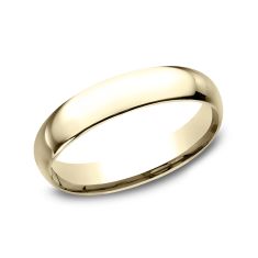 10k Yellow Gold 4mm Comfort Fit Plain Wedding Band
