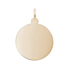 10k Yellow Gold Medium Classic Series Round Disc Charm