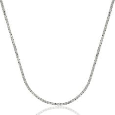 11ctw Diamond White Gold Tennis Necklace