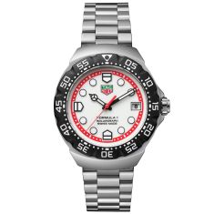 TAG Heuer FORMULA 1 Solargraph White Dial Stainless Steel Watch 38mm - WBY1111.BA0042