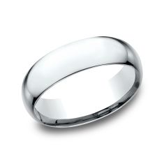 14k White Gold 7mm Comfort Fit Plain Wedding Band