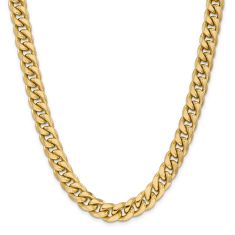 14k Yellow Gold 11mm Miami Cuban Chain Necklace