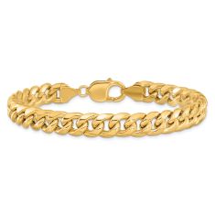 14k Yellow Gold 9.3mm Miami Cuban Chain Bracelet