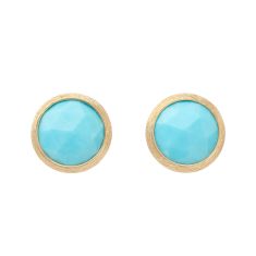 Marco Bicego Jaipur Color 18k Yellow Gold Turquoise Stud Earrings