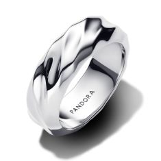Pandora Essence Rippled Wide Band Ring