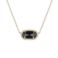 Kendra Scott Elisa Pendant Necklace in Black
