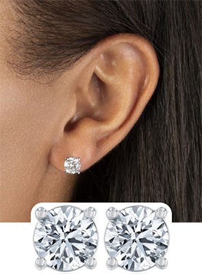 1 1/2ctw Diamond Solitaire Studs