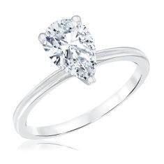 1 1/2ct Pear Lab Grown Diamond Solitaire Engagement Ring