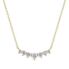 1/2ctw Diamond Graduating Station Yellow Gold Necklace - Diamond Collection