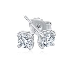1/2ctw Round Diamond Solitaire 14k White Gold Stud Earrings