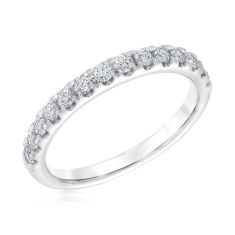 1/2ctw Round Diamond White Gold Wedding Band | Embrace Collection