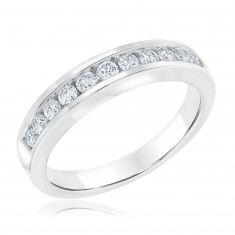 1/2ctw Round Diamond White Gold Wedding Band | Harmony Collection
