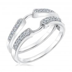 1/4ctw Round Diamond White Gold Ring Guard | Embrace Collection