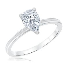 1ct Pear Lab Grown Diamond Solitaire Engagement Ring