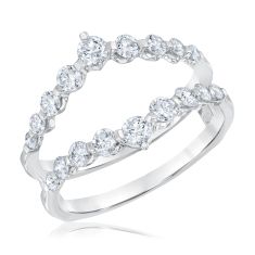 1ctw Diamond White Gold Ring Guard - Embrace Collection
