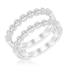 1ctw Diamond White Gold Ring Guard - Embrace Collection