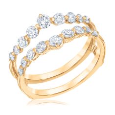 1ctw Diamond Yellow Gold Ring Guard - Embrace Collection
