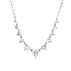 1ctw Round Diamond White Gold Necklace - Classic Collection