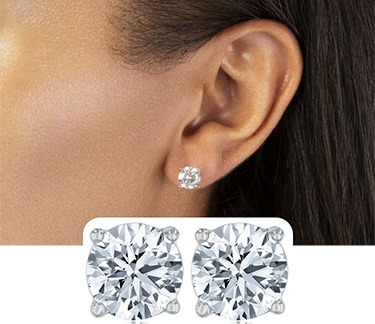 2ctw Diamond Solitaire Stud Earrings