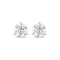 Lightbox 1 1/2ctw Round Lab Grown Diamond White Gold Solitaire Stud Earrings