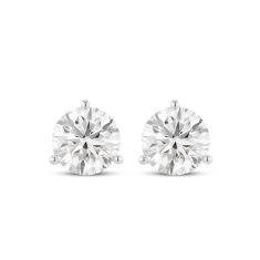 Lightbox 2ctw Round Lab Grown Diamond White Gold Solitaire Stud Earrings