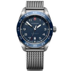 Victorinox Swiss Army Automatic Blue Dial Mesh Stainless Steel Watch 42mm - 242045
