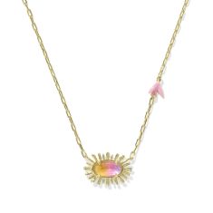 Kendra Scott Elisa Bird Short Pendant Necklace in Sunrise Watercolor Illusion