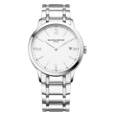 Baume & Mercier Classima 10354 White Dial Stainless Steel Bracelet Watch 40mm - BMM0A10354