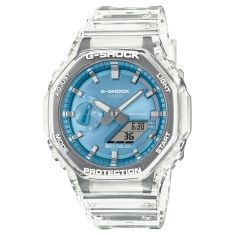 Casio G-Shock Analog-Digital Sky Blue Dial Translucent Resin Band Watch - GA2100BM-7A2