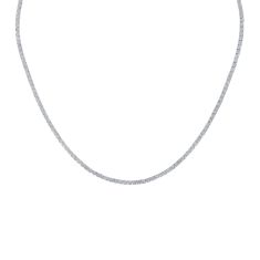 Men's 3 1/2ctw Diamond 10k White Gold Tennis Necklace