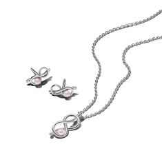 Pandora Infinity Knot Jewelry Earrings and Pendant Necklace Giftset
