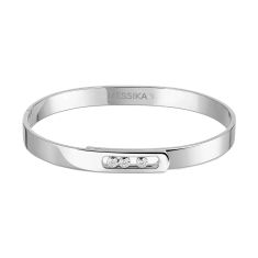 Messika Move Noa 1/6ctw Diamond 18k White Gold Bangle Bracelet