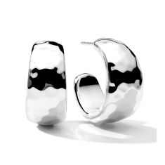 IPPOLITA Classico Hammered Hoop Earrings with Tapered Ends