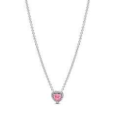 Pandora Pink Elevated Heart Necklace
