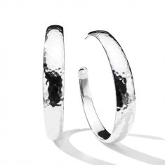 IPPOLITA Classico Large Hammered Hoop Earrings with Tapered Ends