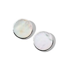 IPPOLITA Polished Rock Candy Sterling Silver Stud Earrings in Mother of Pearl