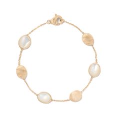 Marco Bicego Siviglia 18k Yellow Gold Mother of Pearl and Gold Station Bracelet