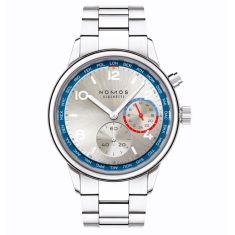 NOMOS Club Sport Neomatik Worldtimer Silver Dial Stainless Steel Bracelet Watch 40mm - 791