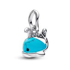 Pandora Turquoise-Colored Whale Dangle Charm