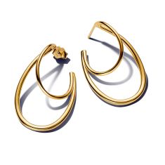 Pandora Essence Organically Shaped Gold-Plated Double Hoop Earrings