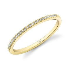 Shy Creation 1/15ctw Diamond 14k Yellow Gold Band