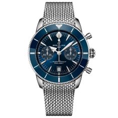 Breitling Superocean Heritage B01 Chronograph 42 Blue Dial Stainless Steel Watch 42mm - AB0156161C1A1