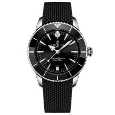 Breitling Superocean Heritage B31 Automatic 40 Black Dial Black Rubber Strap Watch 40mm - AB3110241B1S1