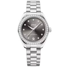 OMEGA Seamaster Aqua Terra Grey Diamond Dial Stainless Steel Watch 30mm - 22015302056001