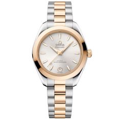 OMEGA Seamaster Aqua Terra Silvery Dial Two-Tone Moonshine™ Gold on Stainless Steel Watch 30mm - 22020302002001