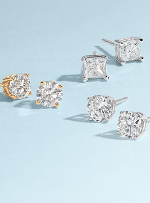 Diamond Solitaire Earrings