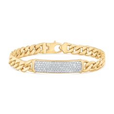 Men's 2ctw Diamond Yellow Gold Miami Cuban Link Bracelet 8.8mm - 8.5 Inches