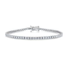 3ctw Lab Grown Diamond White Gold Tennis Bracelet